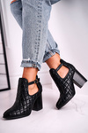 Women’s Boots On High Heel With Cutouts Black Dreams