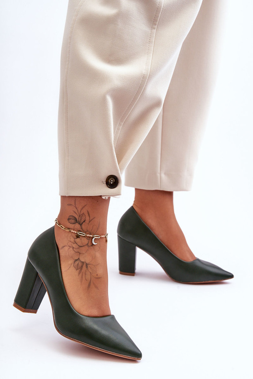 Classic Heels On The Stiletto Dark Green Odessa