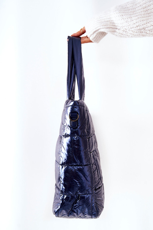 Quilted Strap Handbag NOBO L3030 Navy Blue