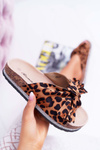 Women's Flip Flops On Cork Cocard Zirconia Leopard Astria