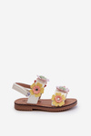 Children's Sandals Adorned with Flowers Multicolor Tinette