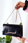 Elegant Clutch Bag With Chain Black