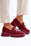 Women's Loafers With Decoration Burgundy Ellise
