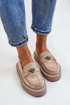 Womens Moccasins On Platform Beige Erithine