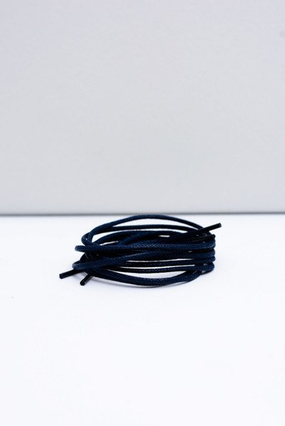 Corbby Granatowe Woskowane Cienkie Sznurówki