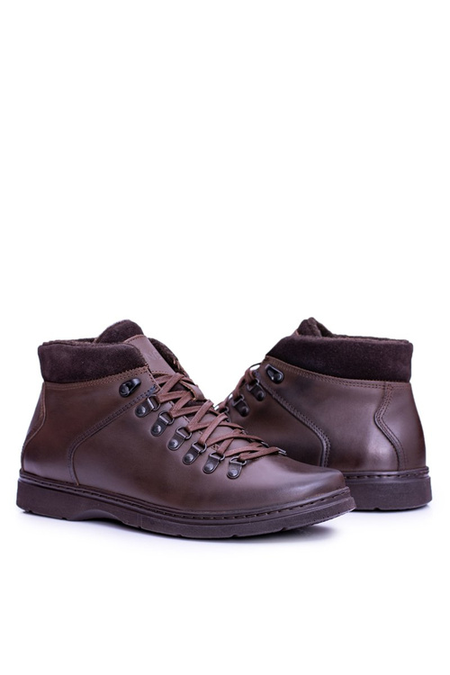 Neex Brown Leather Men's Warmed Boots Timmo Sneakers