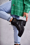 Leather Boots With Warming With Zipper Black Ramsey