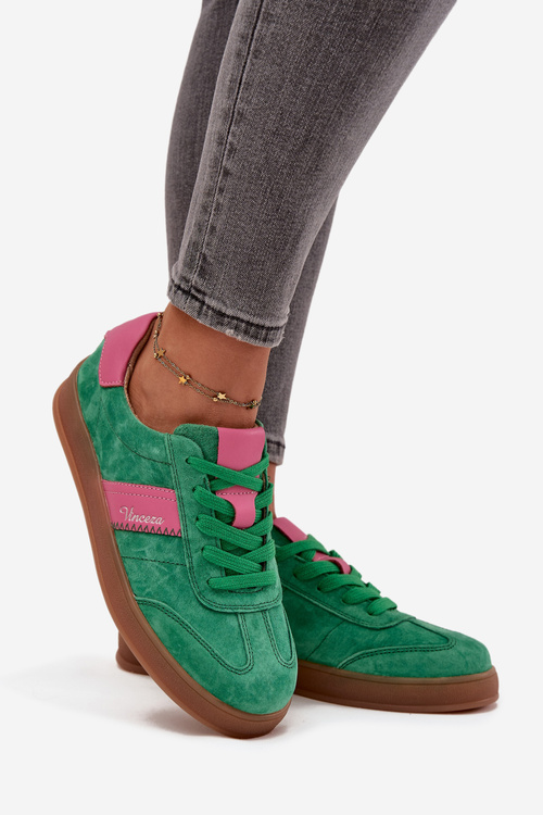 Suede Women's Sneakers Vinceza 79576 Green