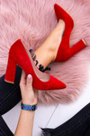Red Women's Celine Suede Stiletto pumps