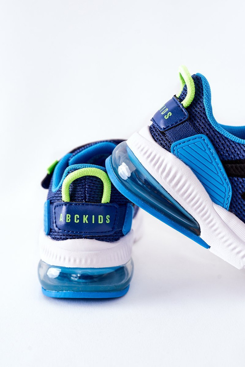 Dziecięce Sportowe Buty Na Rzep ABCKIDS Niebiesko-Czarne
