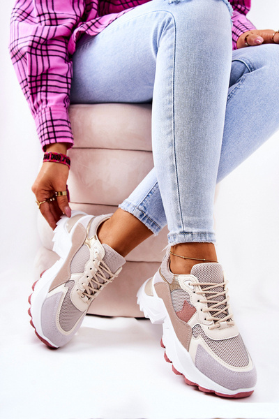 Platform Sports Shoes Beige Alessia