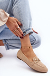 Women's Loafers With Beige Decoration Ghana