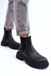 Leather Ankle Boots with Insulated Big Star MM274619 Black