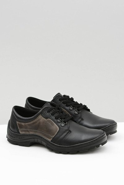 Men's Leather Classic Black Favello Half Boots
