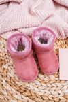 Children's Insulated Snow Boots Dark Pink Gooby