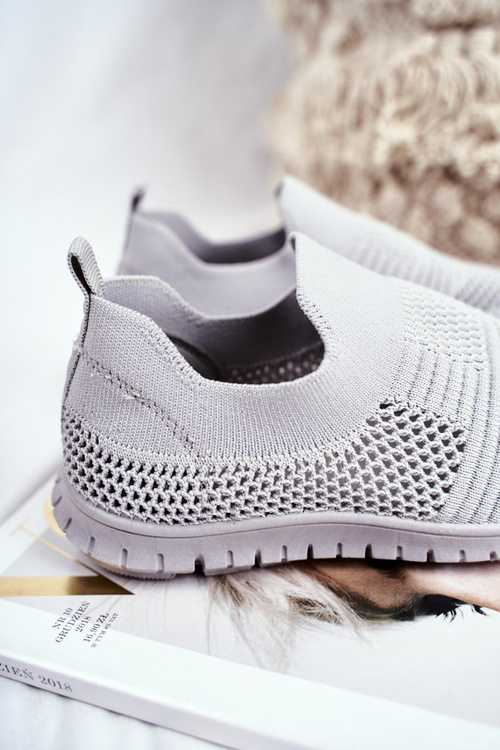 Children's Sport Slip-On Shoes Grey Bobi
