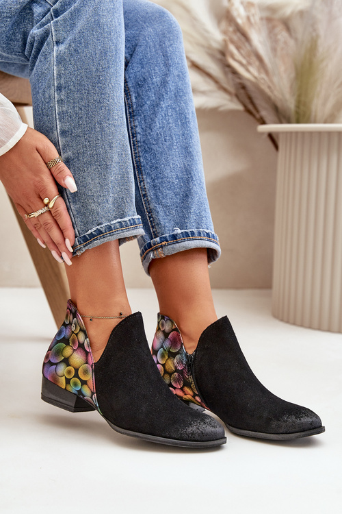 Leather Ankle Boots Maciejka With Cutouts Black 04091-77