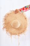 Women's Hat With A Black Strip Beige Talia