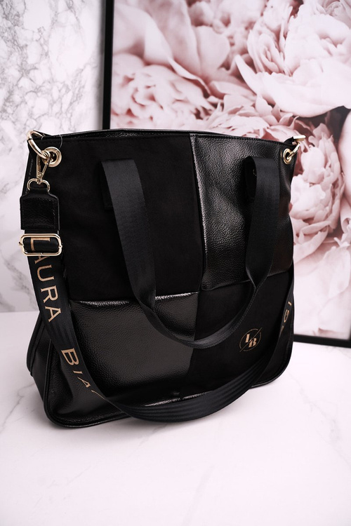 Large Shopper Bag With Detachable Strap LAURA BIAGGI Black 