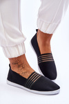 Women's Cloth Sneakers Slip-On Navy Black Lilis
