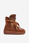Women's Snow Boots with Lacing D.Franklin DFSH370006 Brown