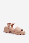 Women's Sandals on Chunky Heel Nude Dottiassa