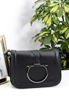 Women's Black Shoulder Handbag Letterpack