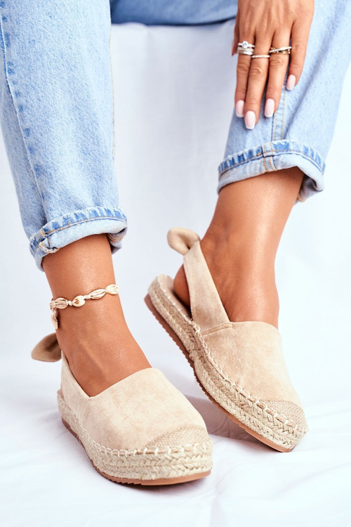 Women's Suede Espadrilles Beige Kontres