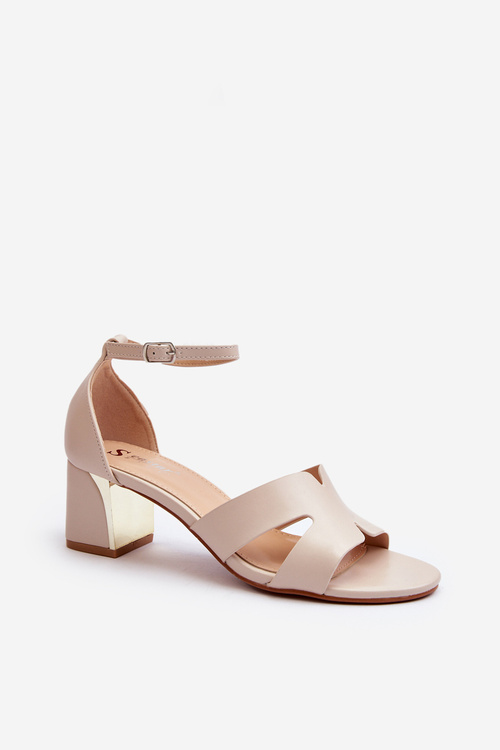 Women's High Heel Sandals in Beige Irivana