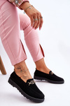 Tenisówki Damskie Wsuwane Slip-On Ozdoba Czarne Alena