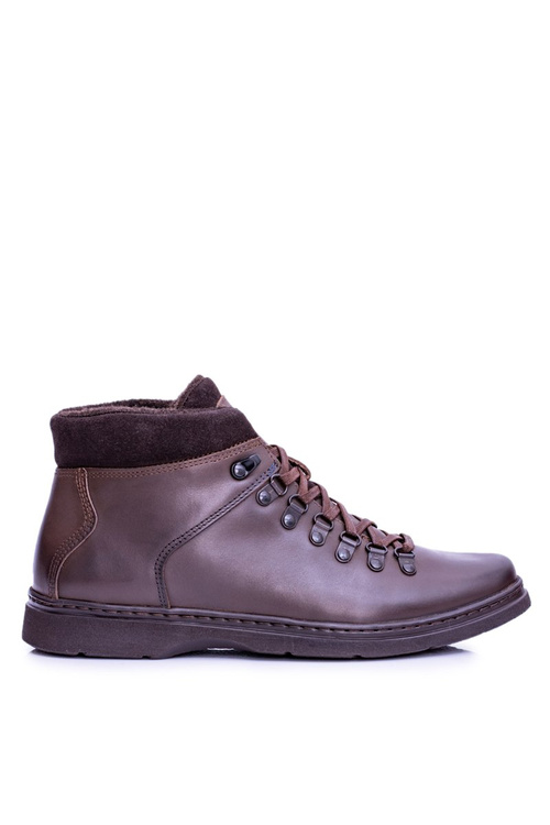 Neex Brown Leather Men's Warmed Boots Timmo Sneakers