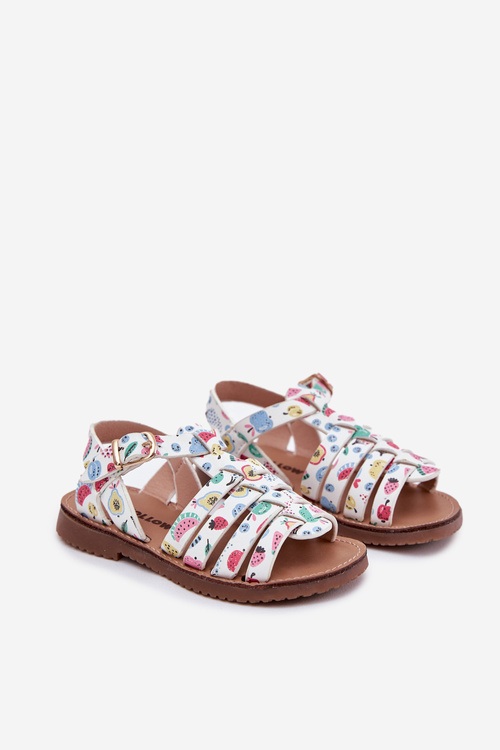 Girls Children's Sandals Made Of Eco Leather Fruits Multicolor Mariana