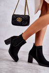 Suede Boots With Studs On A Post Black Cambia