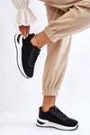 Sneakersy Damskie Cyrkonie Czarne Raiden