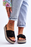 Women's Sandals On A Decorated Platform Black Joyce