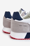 Buty Sportowe Męskie Memory Foam System Biało-Szare Big Star LL174160