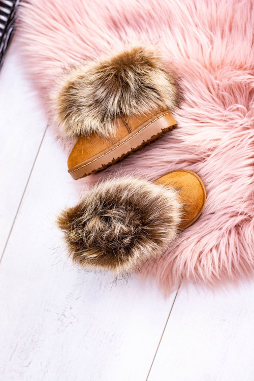 Children's Snow Boots With Fur Camel Ariana