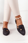 Pointed Toe Braided Ballerinas Lu Boo Black
