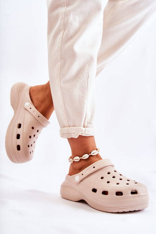 Women's Foam Slippers Crocs Beige Coline