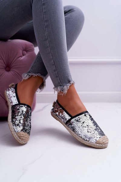 Women's Espadrilles Lu Boo Silver Sequins