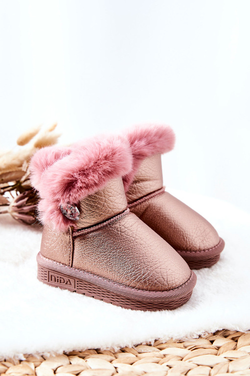 Fleece-lined Snow Boots Pink Bessie