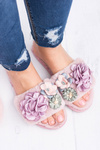 Pink Women's Flip Flops With Flowers Lu Boo Bouquet