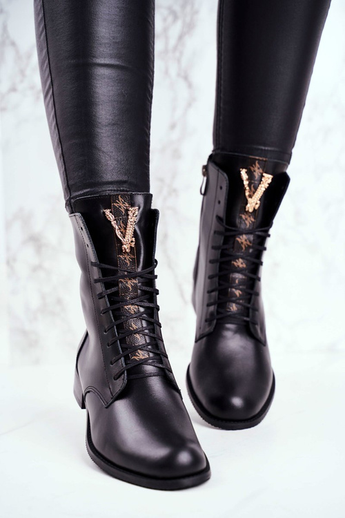 Women’s Leather Boots Black Nicole 2593