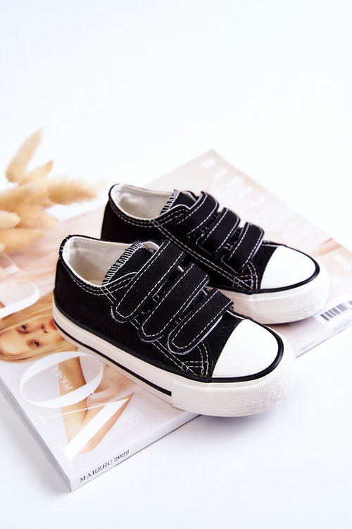 Children's Sneakers With Velcro Black Bernie