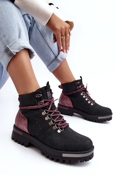 Men's Lace-up Black Trappers Big Star MM274318
