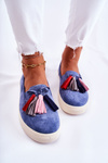 Tenisówki Trampki Damskie Slip-On Niebieskie Venira