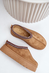 Low Women's Snow Boots With Embroidery On Platform Camel Narirya