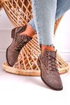 Women's Openwork Boots Suede Brown Susannah