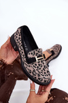 Leather Patent Loafers Leopard Vinceza 66790 Black