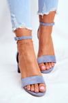 Suede Sandals On A Bar Sergio Leone SK839 Light Blue